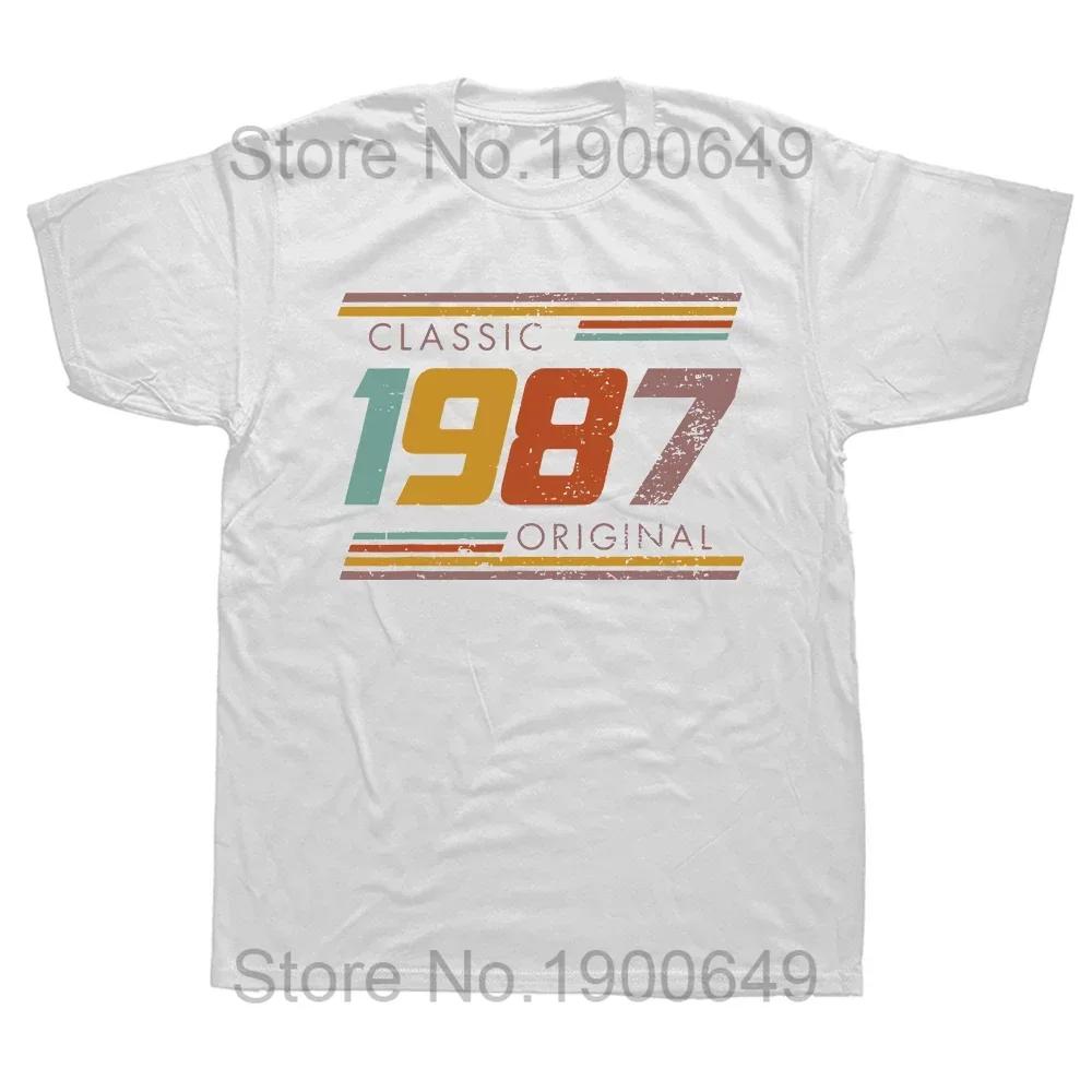 Funny Vintage 1987 Music Cassette 37th Birthday Gifts 37 Years Old Tee Tops Round Neck ShortSleeve Fashion Tshirt Basic Tshirt