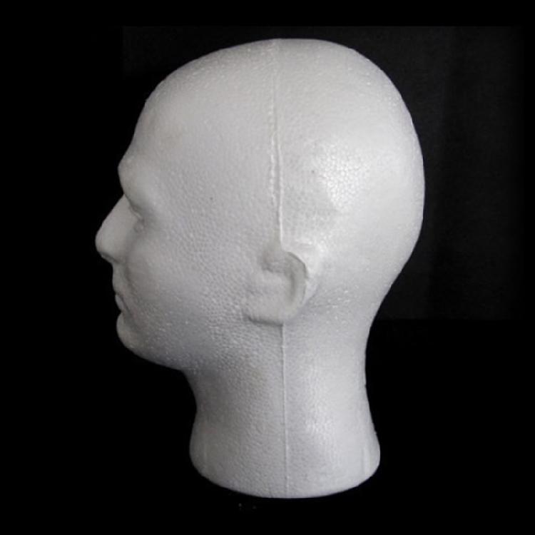 Multipurpose Male Mannequin Head In Foam For Displaying Wigs And Hats 11 Inch Height Professional Hair Styling