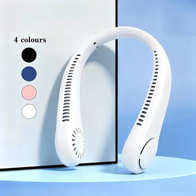 USB Rechargeable Neck Fan, 3-speed Wind Adjustment, Wireless Neck Cooling Fan, Portable Neck Fan