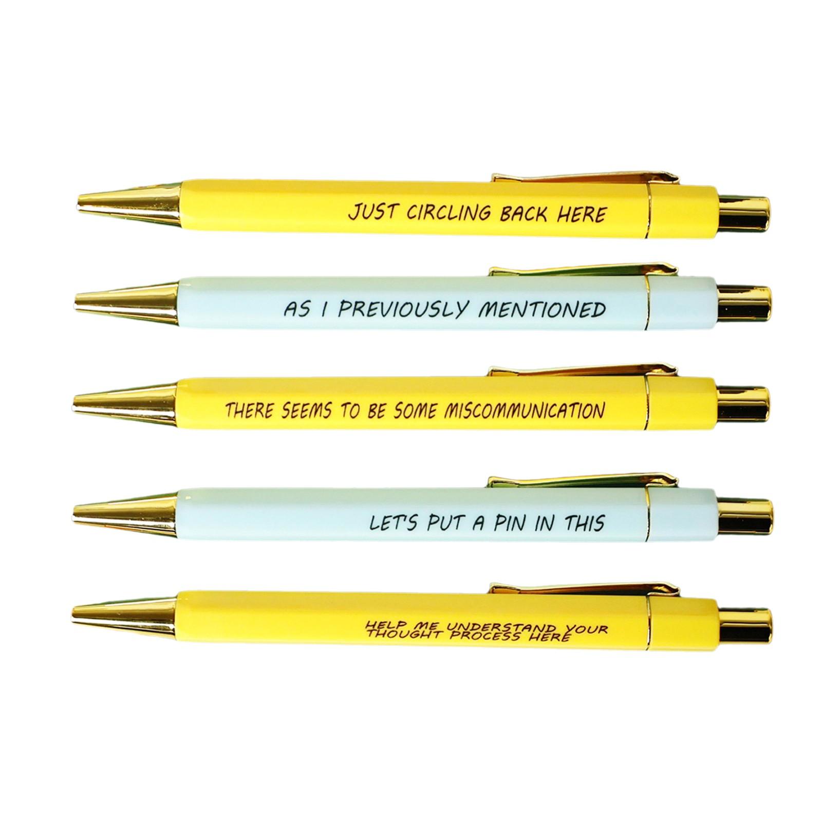 

10 мл Забавные ручки Ручка Бумага для открыток 5 ручек Шариковая ручка с офисной тематикой для копирайтинга, Забавная шариковая ручка, 5 ручек Шариковая ручка с подделкой, Забавная ручка One Size