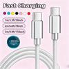 66W Cable 1A Nylon Fast Charging Cable 1m 1m 1m USB C To Type C Charging Cable for Iphone 11 16 Pro Max Samsung S11 Xiaomi OPPO