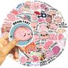 50 Cartoon Funny Brain Graffiti Stickers Decorative DIY Waterproof Stickers To Tear Creative Water Cup Stickers