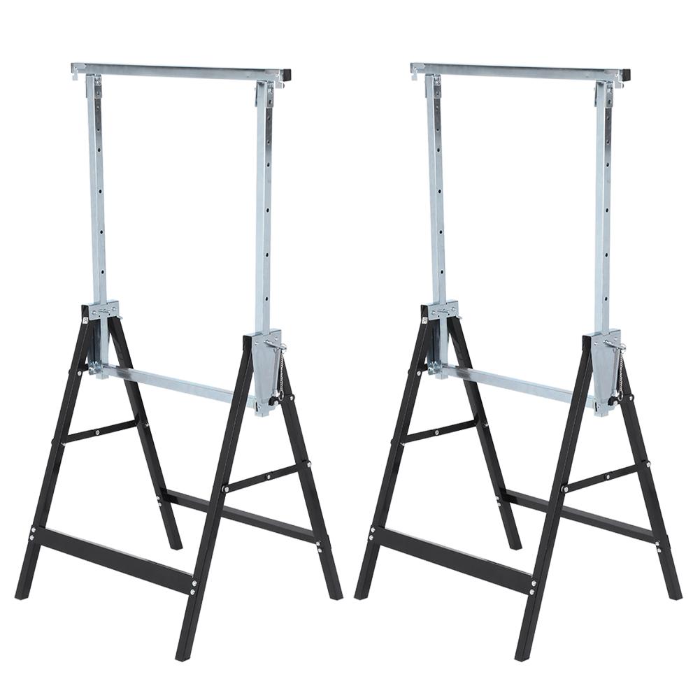 2Pcs/Set Height Adjustable Detachable Folding Lifting Bracket Frame Support for Work Table
