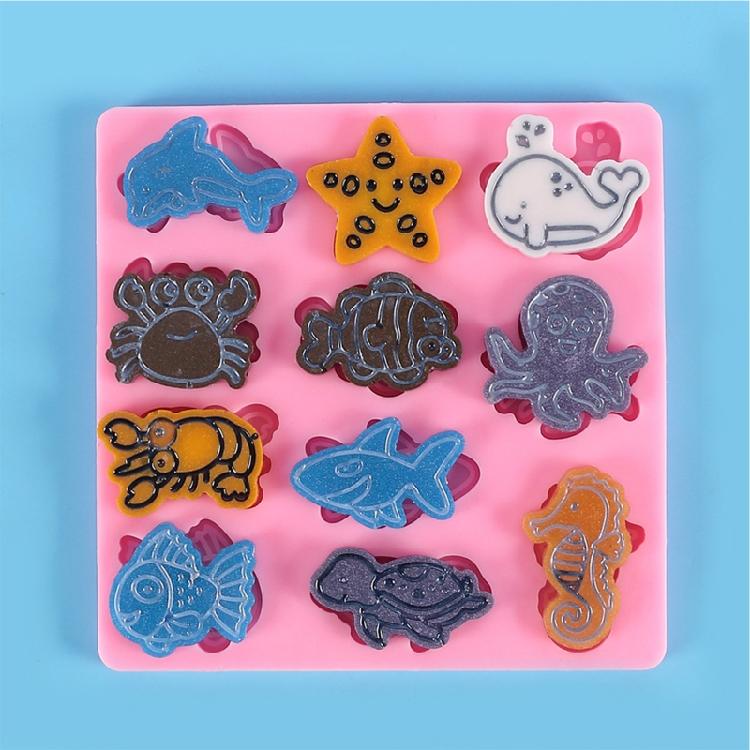 Cheval de Mer Poisson Mer pour Tortue Crabe Forme Bonbons Moules Cuisson Fondant Chocolat M