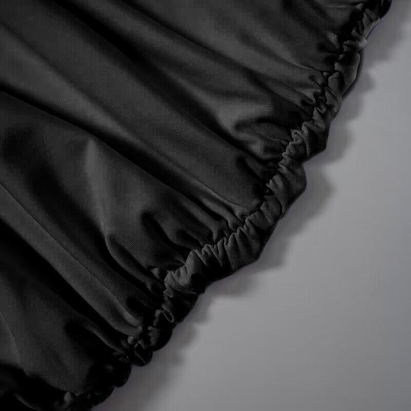 Women's Dress Summer Half High Neck Short Sleeve Fashion Sexy Mesh Yarn Wrap Hip Dresses