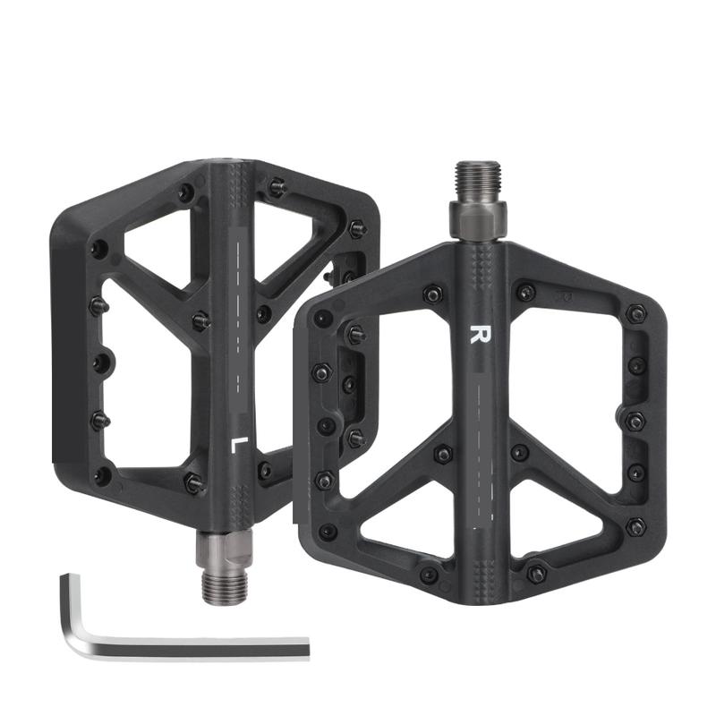 Carbon Fiber Pedal Ultralight MTB Titanium Shaft 3 Bearings Road Bike Pedal Anti Slip Racing Pedal