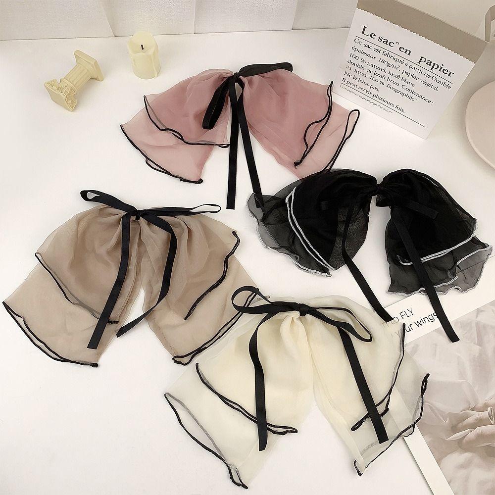 Headwear Hair Crab Claw Ponytail Holder Bow Spring Clip Bowknot Korean Hairgrip Women Hair Clip