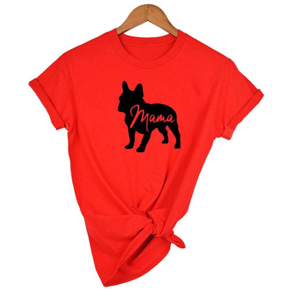 French Bulldog Mama Print T Shirt For Dog Owners Dog Mom Pet Lover Mom Life Mother