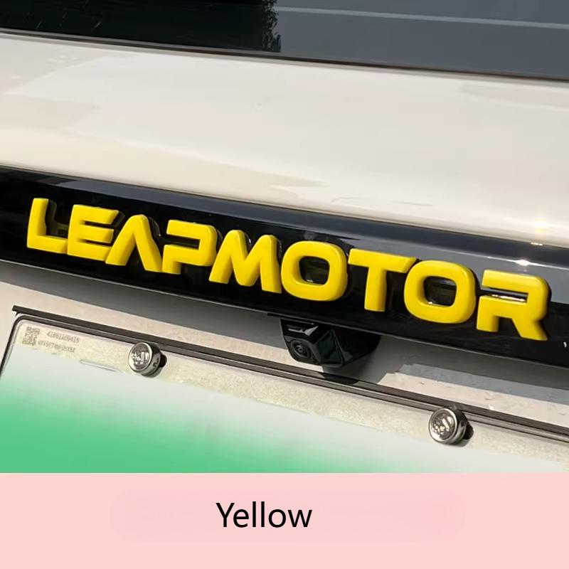 For Leapmotor T03 Trunk Letter Emblem Sticker Colorful Matte Black Car Logo Decal