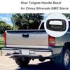 Tailgate Handle Bezel Latch Replacement for Chevy Silverado for GMC Sierra/Chevrolet Silverado,Textured Black Exterior Truck Rear Door Repair Parts