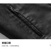 Plus Size Men S Pu Leather Jacket Fall Fashion Lapel Zip Coat