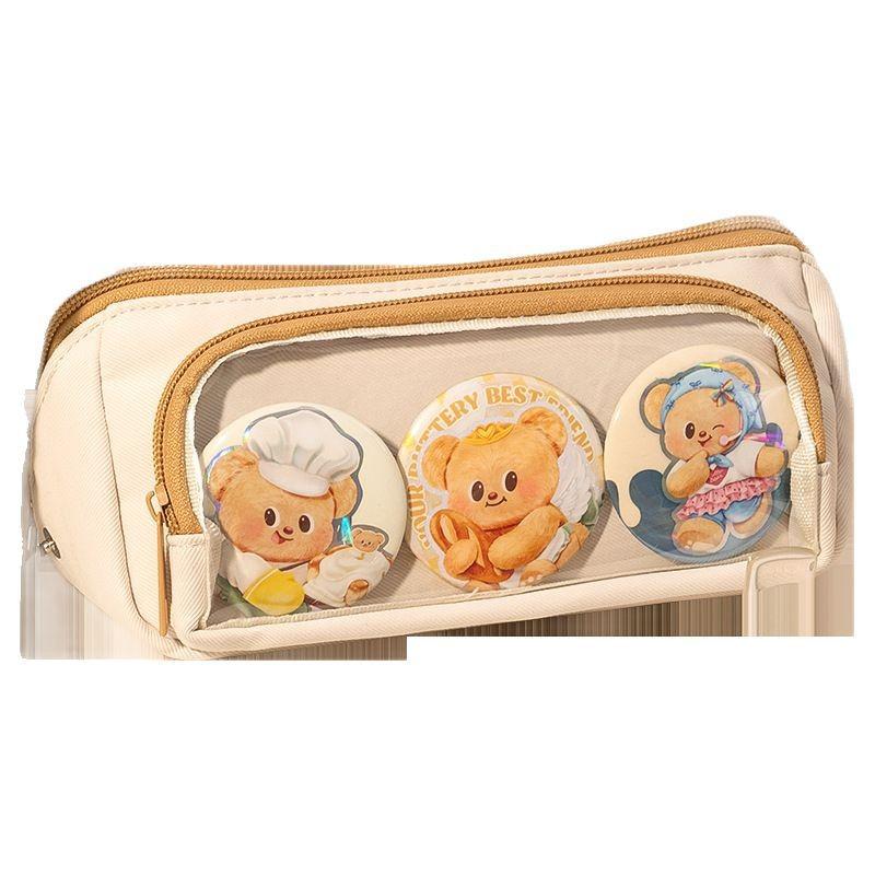 2025 neue dreieckige Stiftetasche für Grundschülerinnen mit hohem Wert und großem Fassungsvermögen, transparente Schreibwarentasche für die Unterstufe