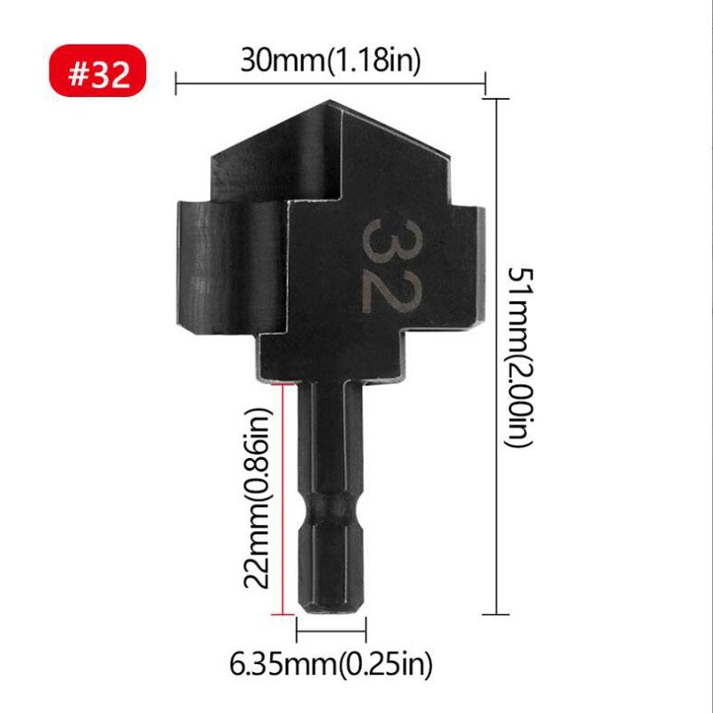 PPR Lifting Stepped Drill Bit Hexagon Shank Water Pipe Connection Tool 20/25/32 For Plumber Water Pipe Puncher Drill Bit