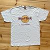 T-shirt Vintage Hard Rock Cafe Hollywood e maglietta per bambini Taglia L Cotone Bianco Logo Classico