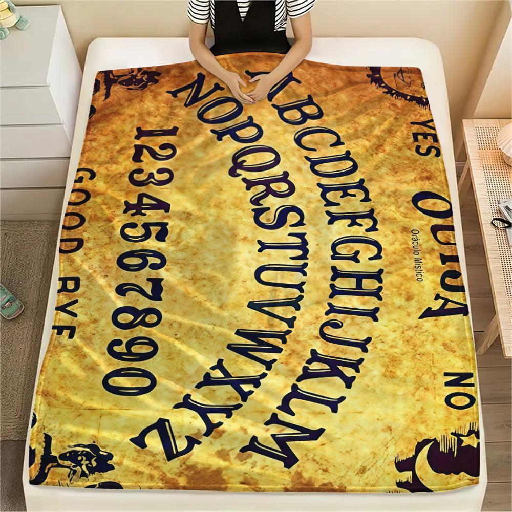 

1 шт. Психическая доска, Фланелевое одеяло с принтом, Высокое качество, Для всех сезонов, Декор для дома, Тепло и комфорт, Идеально для рождественских подарков 80cm x 120cm