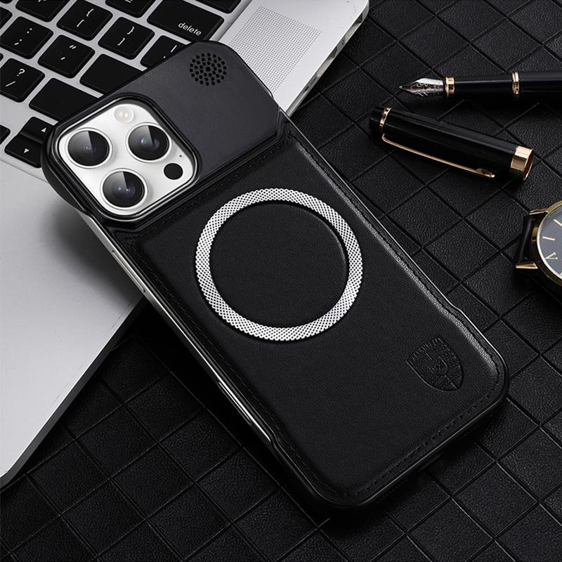 KEYSION Luxury Magnetic PU Leather Aromatherapy Phone Case for iPhone 16 Pro Max 16 Plus 16e Wireless Charging Borderless Cover