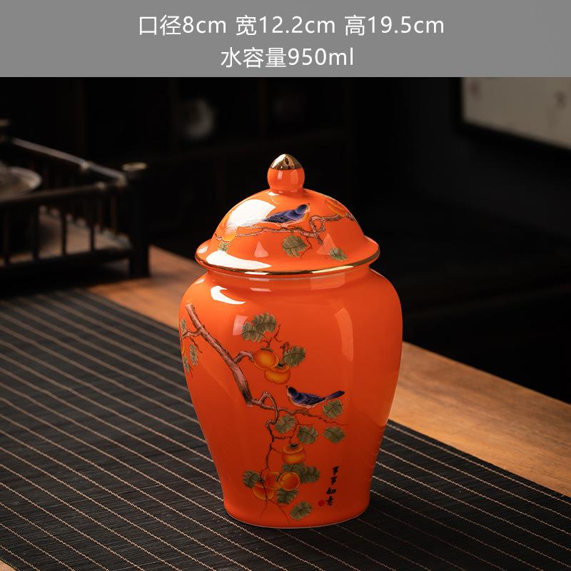 Blue and White Ceramic Sealed Jar Candy Coffee Storage General Jar Household Moisture-proof Tea Jars Tea Packaging Jars Tea Box