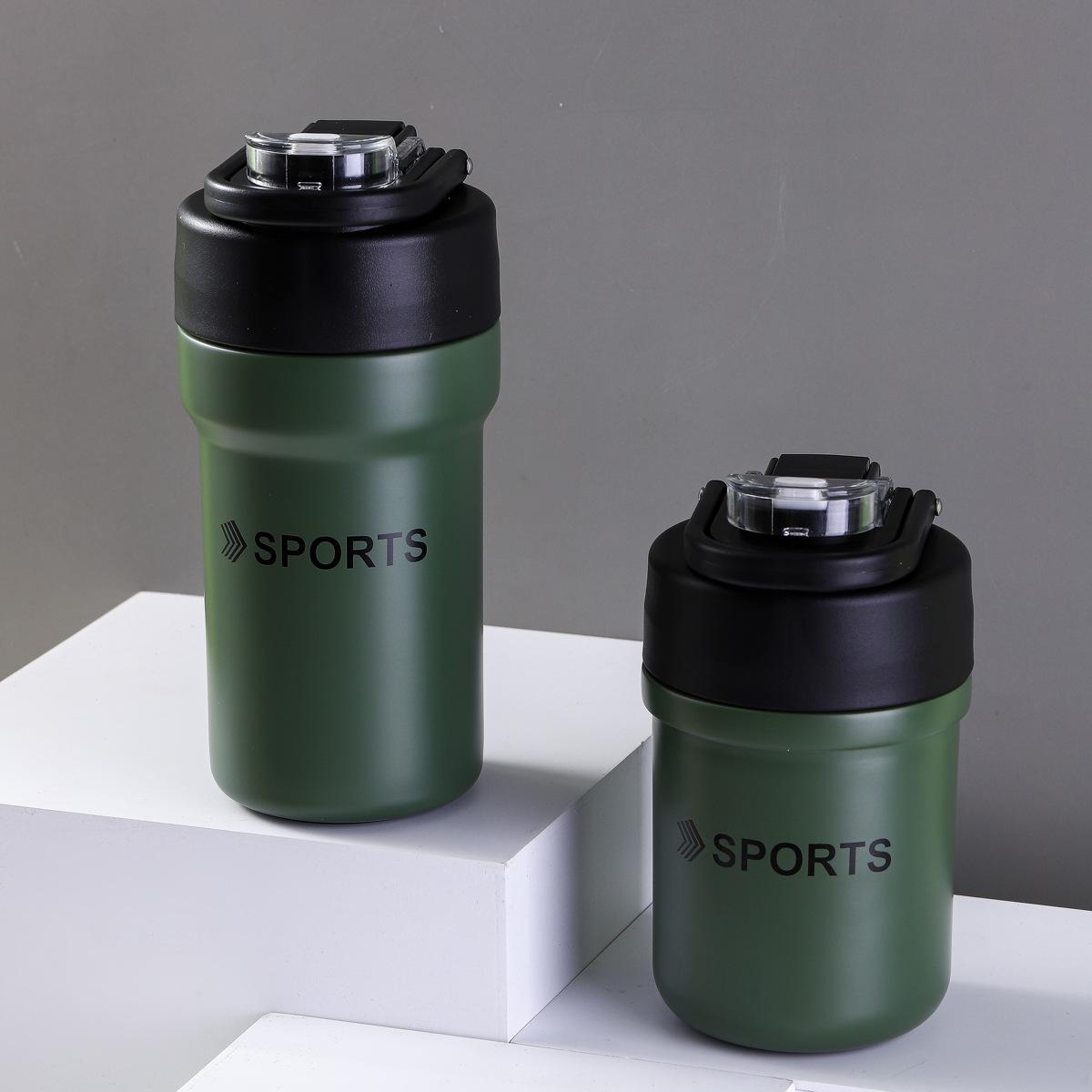 

Термос из нержавеющей стали, большая емкость, портативная спортивная бутылка для воды, для альпинизма, велоспорта 380ml