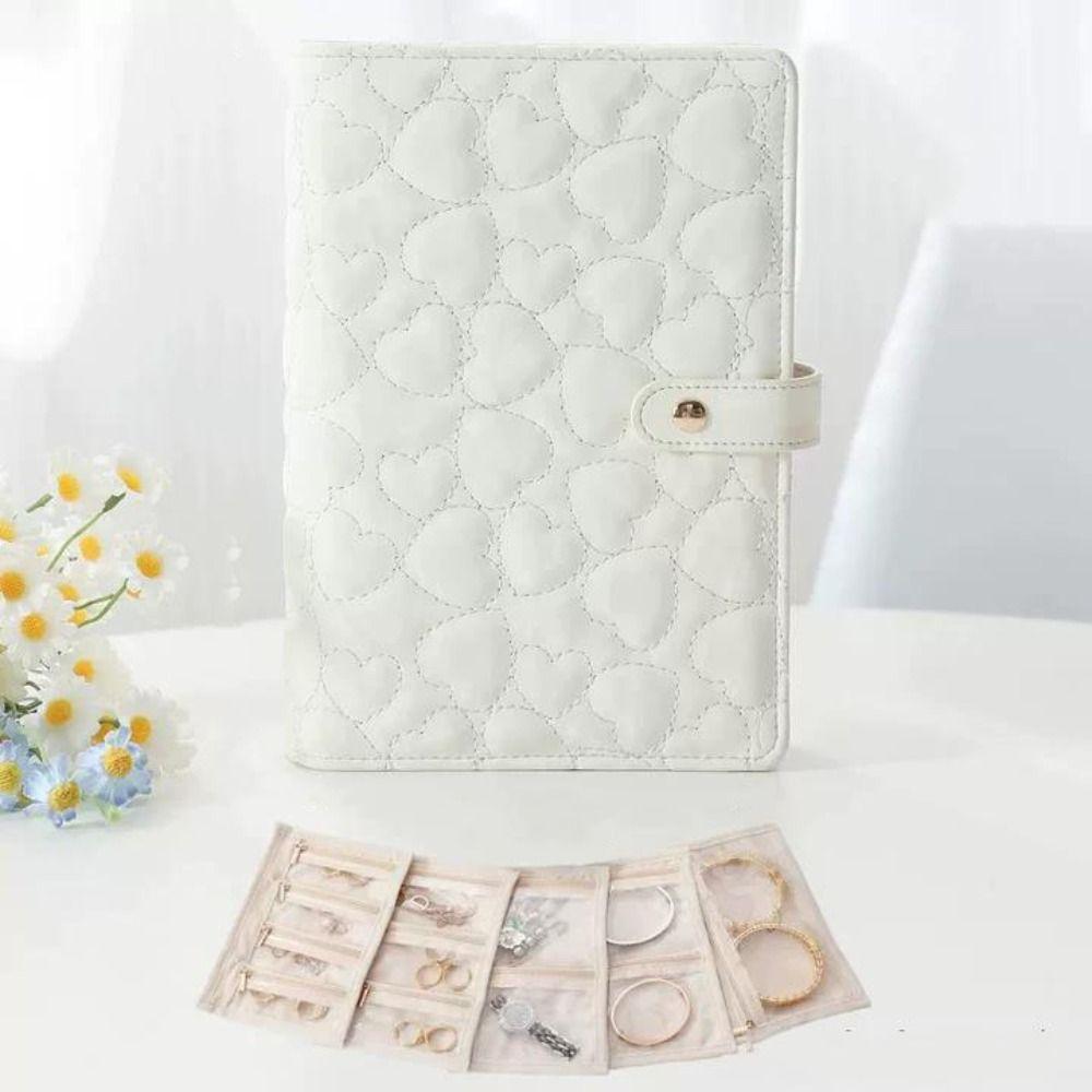 Waterproof Jewelry Storage Book Love Heart Necklace Binder Display Box Necklace Binder  Display