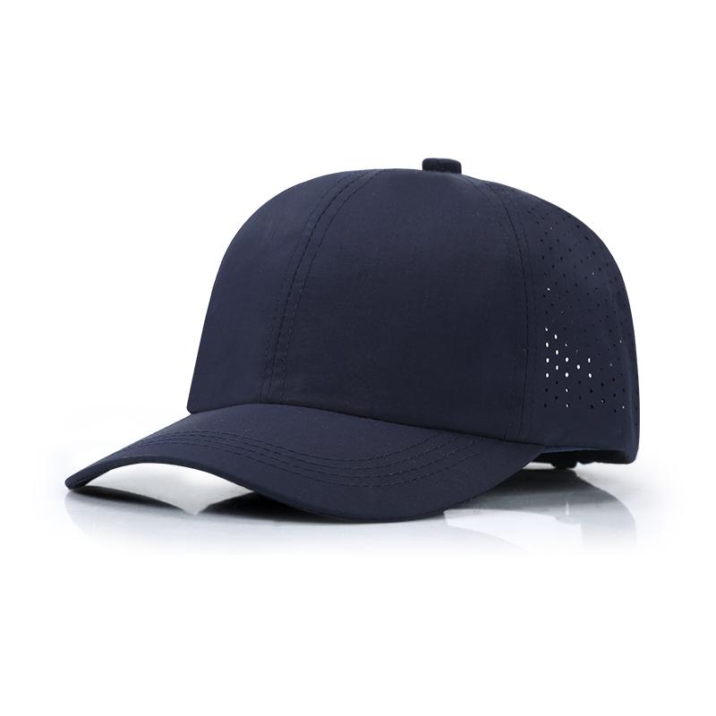 Custom Print 3D Logo Waterproof Laser Cut Hole Perforated Hat 6 Panels Performance Hat Baseball Cap Blank Unisex Hydro Hat