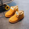 Winter children's snow boots girls fleece thickened cotton shoes boys warm Martin boots baby flat non-slip short boots