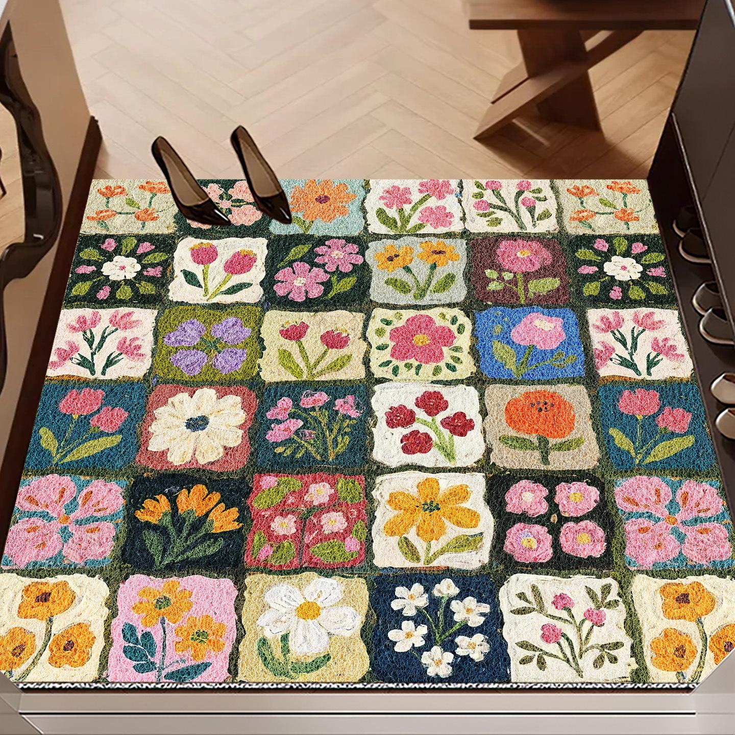 

Modern Minimalist Oil Painting Style Shaped Floor Mat, Specially Designed for The Entrance,anti-slip,stain-resistant,cut Washed 400MMx600MM