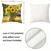 1 Pieces Sunflower Basket Autumn Throw Pillow Covers Pattern Cushion Cover Suitable For Sofa Bedroom Car Pillow Cover