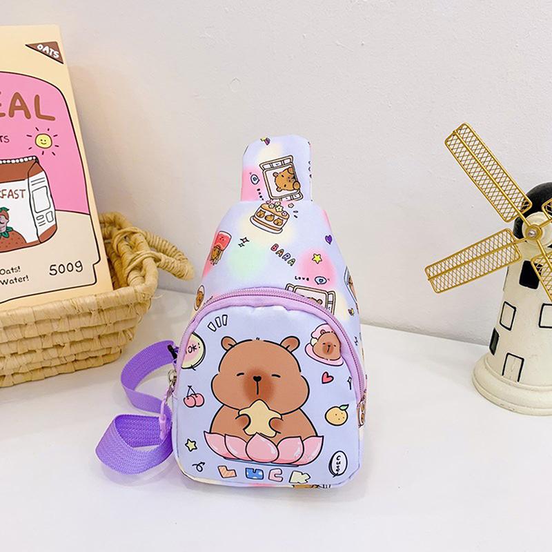 Capybara Backpack Cute Doll Stuffed Bag Multifunctional Storage Bag Capybara Chest Bag Home Decoration Shoulder Messenger Bag