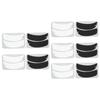 10 Pairs Eyelash Extension Gel Pad Reusable Silicone Lash Extension Gel Pad Notched Black White