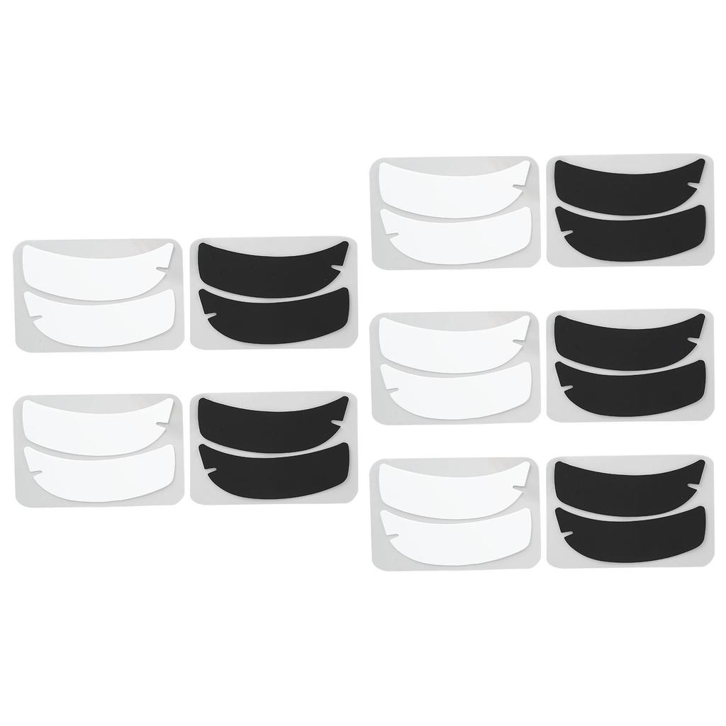 10 Pairs Eyelash Extension Gel Pad Reusable Silicone Lash Extension Gel Pad Notched Black White