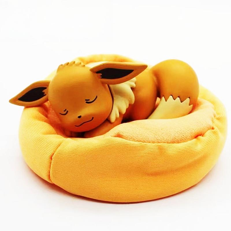 6 Pcs Anime Pokemon Model Kit Characters Figure Starry Dream Pikachu Eevee Series Car Interior Hand Sleeping Position Toys Gifts