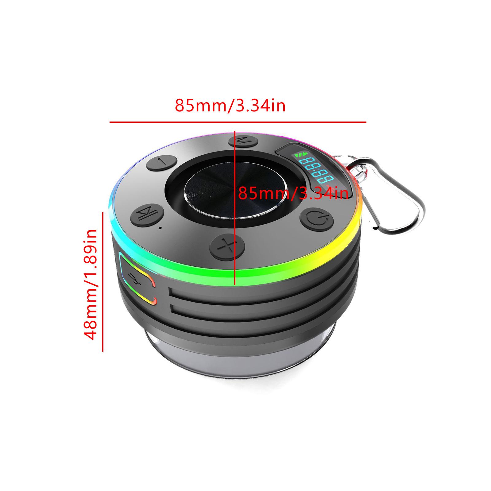 

Rechargeable LED Pool Speaker IPX7 Waterproof Floating Bluetooth-compatible Speaker For Beach Parties Swimming Pool чорний