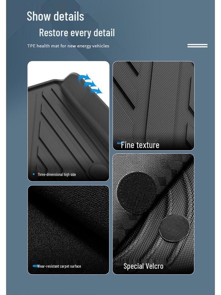 TPE Floor Mats for BYD Song L DM-i (2024-2026), Including Trunk and Seat Back Mats