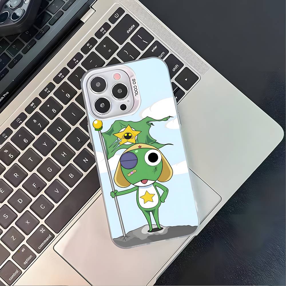 

K-Keroro G-Gunsou Frog For White Candy Matte Cover iPhone 17,16,15,14,13,12,11,Mini,Pro,Plus iPhone12PRO