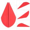 36pcs Archery Arrow Fletches Rubber Fletching Feathers DIY Accessory for Compound Bow (red)