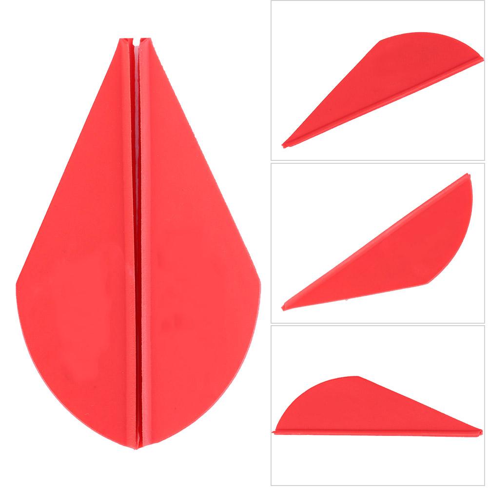 36pcs Archery Arrow Fletches Rubber Fletching Feathers DIY Accessory for Compound Bow (red)