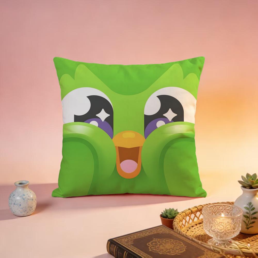 Popular DDuolingoed Cushion Cover Premium SkinFriendly Pillow Case MultiPurpose for Home Office Travel