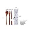 YFJY Holzbesteckset: Gravierbare Gabel, Löffel, Essstäbchen mit Stoffbeutel - Perfekt für Hochzeiten und den täglichen Gebrauch