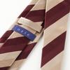 [Ojie] Men's Tie, SilkCotton Blend, Regular Tie, Yamanashi Tie, Mogador Regimental, Made In Japan, Business, Stylish