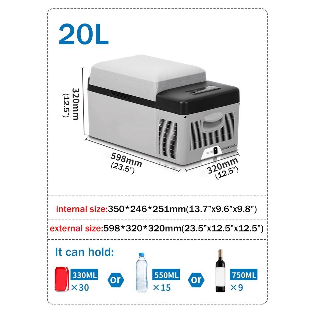 DC12/24V Freezer Cooler Auto 15L/20L Mini Fridge Compressor Quick Refrigeration For Home Picnic Icebox Portable Car Refrigerator