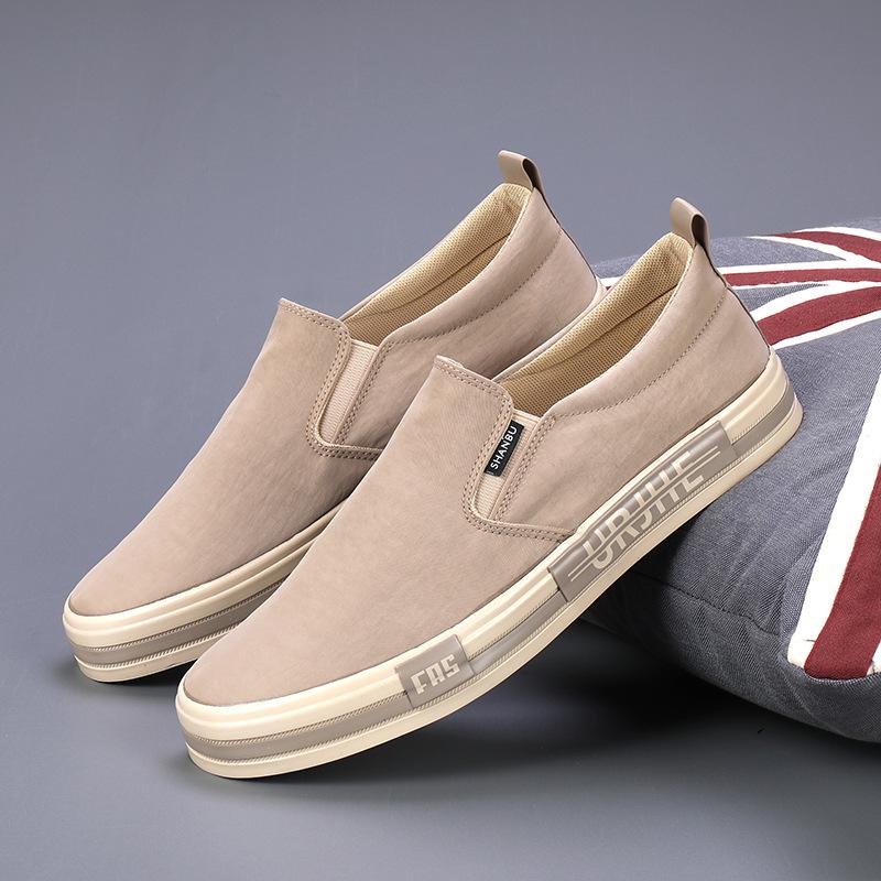 Summer Casual Men's Shoes Men's Canvas Overshoes Korean Trend One Pedal Shoes Joker Casual Flat Shoes.