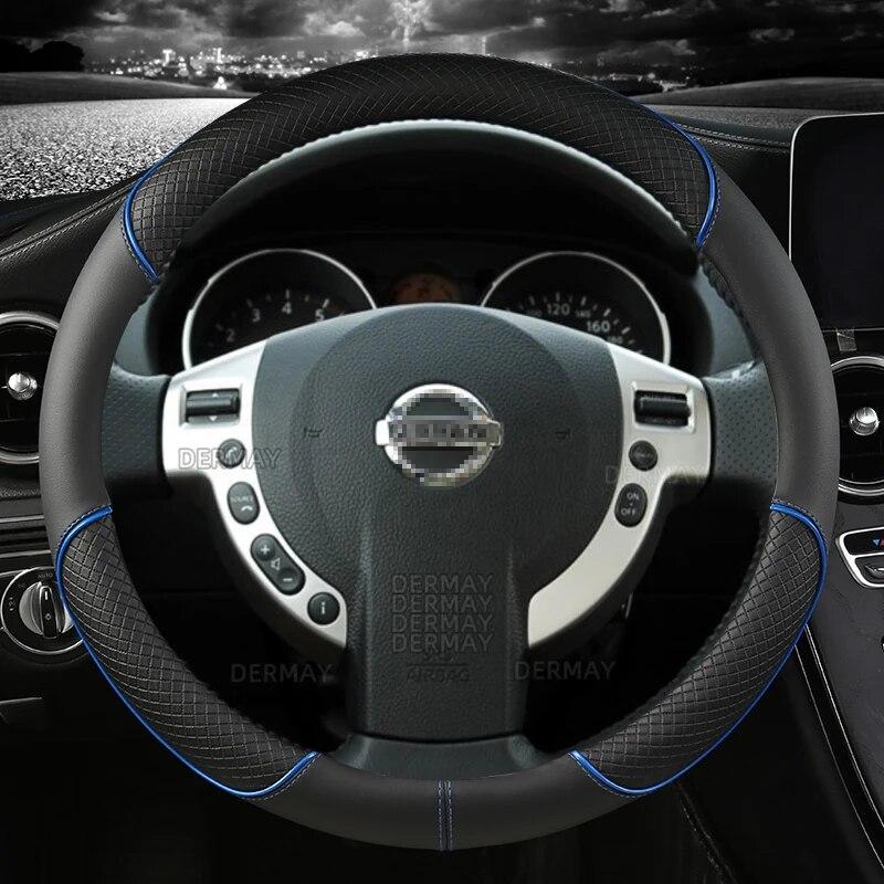 For Nissan Juke F15 F16 2010~2023 Car Steering Wheel Cover Non-slip PU Leather Auto Accessories Fast Shipping
