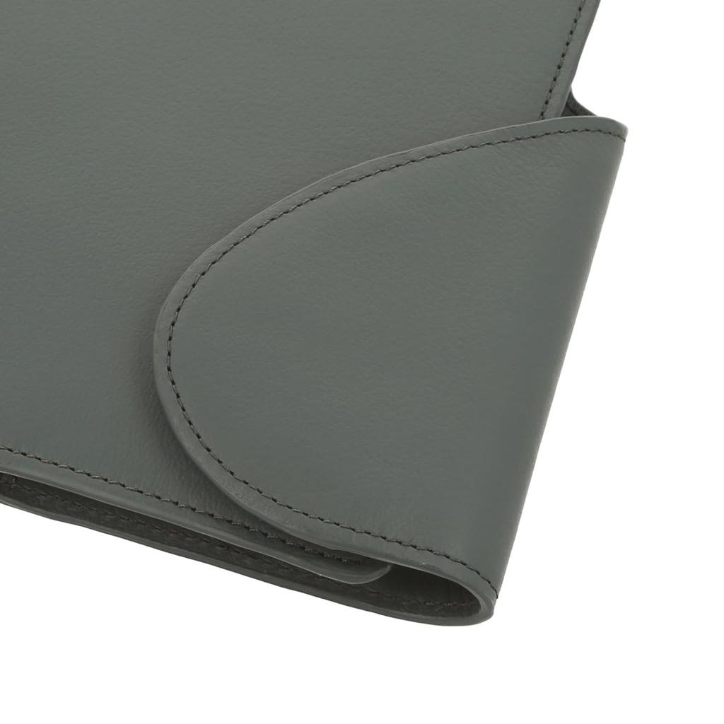 Delfonics Leather Flap Diary Cover, B6 (Dark Gray)
