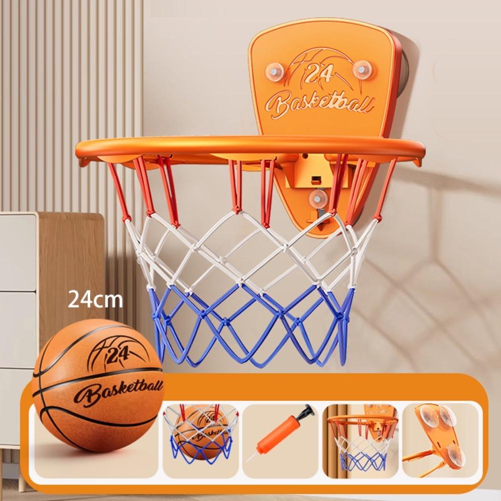 No-Drill Installation Toddler Basketball Hoop Foldable Kids Basketball Set  Indoor Play
