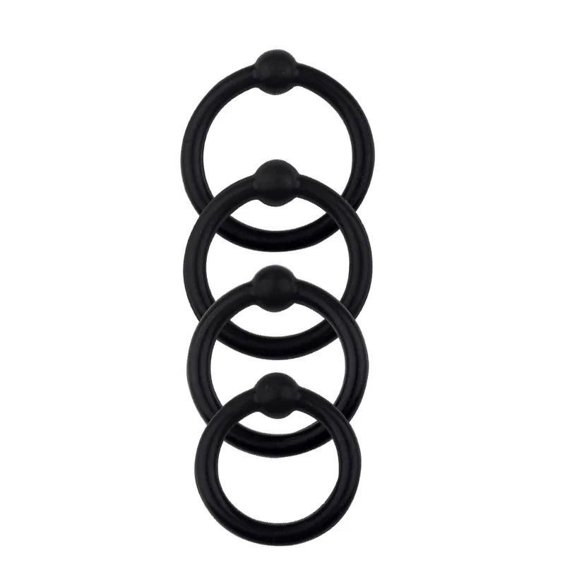 4ks/Sada kroužků Prsten na penis pro muže Cockring Prsten na penis Sexshop Prsteny na penis pro Dicka silikonové