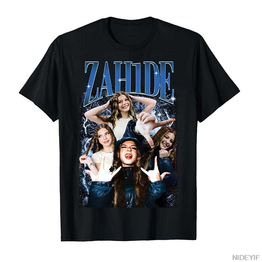 Zahide Merch T Shirt for Unisex Women Hiphop Streetwear Oversized Zah1de 100 Cotton TShirt ZH10