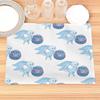 Easter Bunny Pattern Placemat Cotton Linen Fabric Table Mats Family Dinner Tableware Kitchen Size 30X45 Cm Table Mat