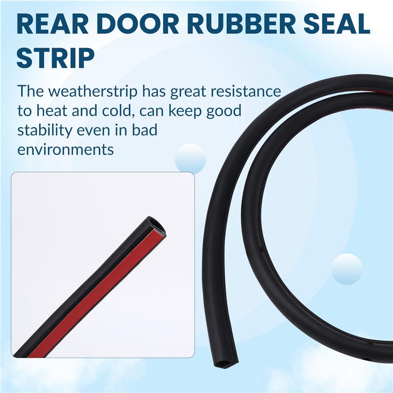 1Pair Car Rear Door Seal 1090509-00-D 1090508-0-D For Tesla Model 3 2017- Door Sealing Rubber Waterproof Strips