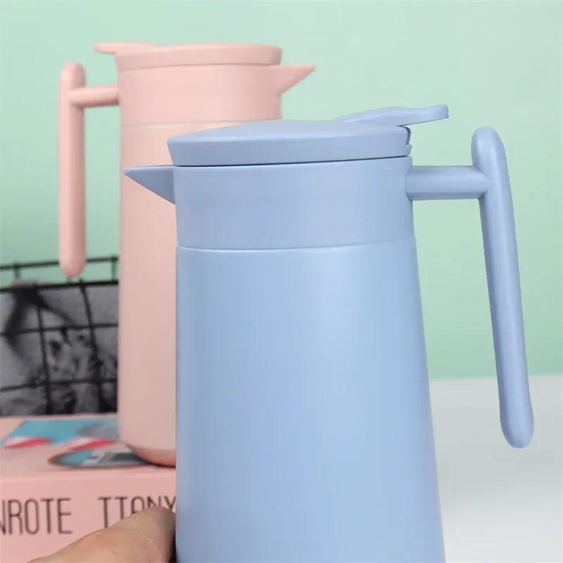 304 Stainless Steel Insulated Kettle Coffee Pot 800ml Dual Layer Vacuum Hot Kettle Coffee Pot Leakproof Insulation Moka Pot