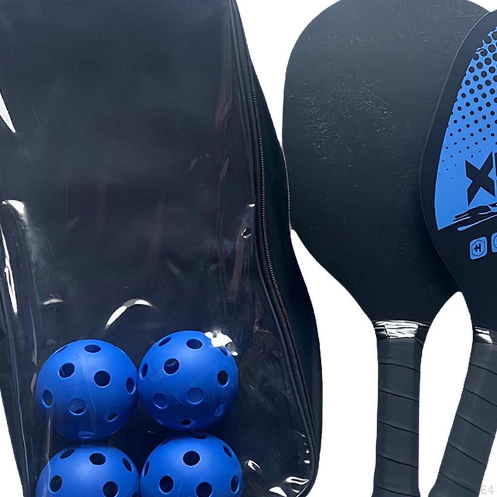 Pickleball Schläger Schläger 4 Picklebälle Leicht für Draußen Männer Anfänger Rot